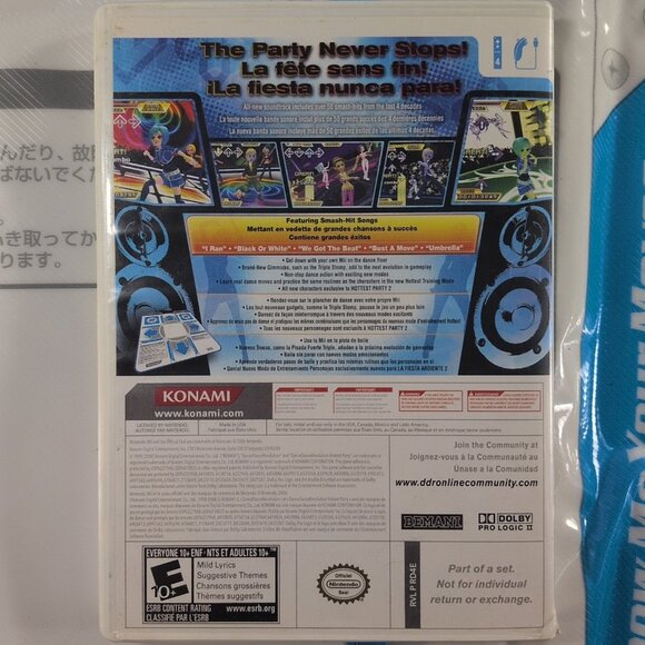 2 Dance Dance Revolution Pad RU054 Hottest Party 2 Nintendo Wii Konami TESTED - Picture 8 of 15